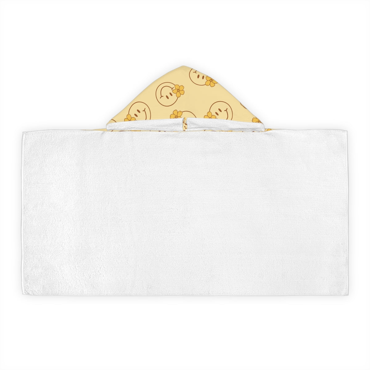 KEIKI, RETRO PUAKENIKENI SMILEY HOODED TOWEL