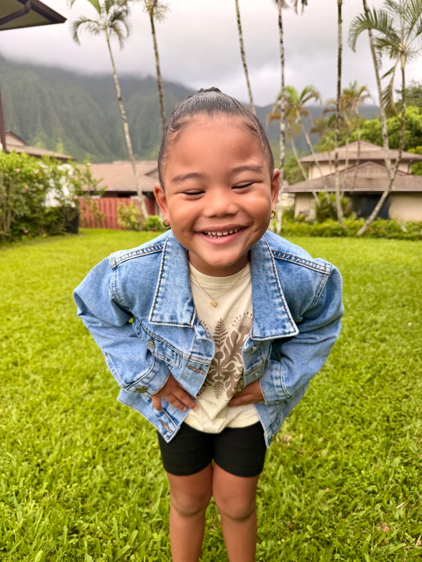 KEIKI, NAHELE QUILT DENIM JACKET