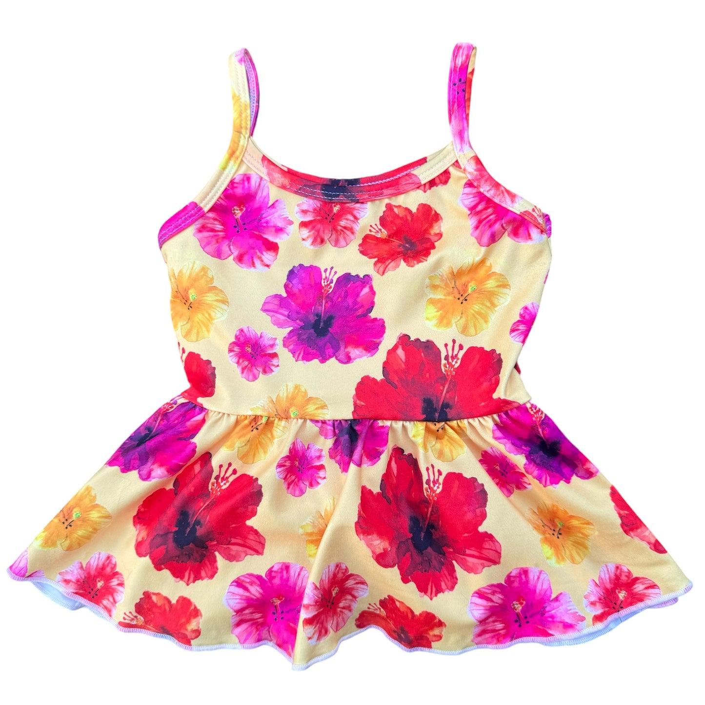 KEIKI, SUMMER HIBISCUS PEPLUM TOP