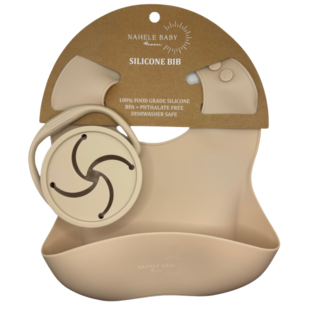 BIB & SNACK CUP SET, SAND