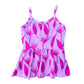 KEIKI, BIRD OF PARADISE PINK PEPLUM TOP