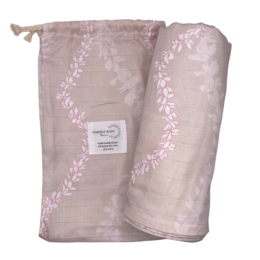 PLUMERIA LEI | BAMBOO MUSLIN BLANKET