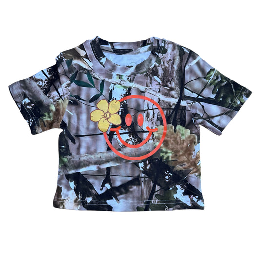 KEIKI, OVERSIZED TEE- PUAKENIKENI SMILEY CAMO