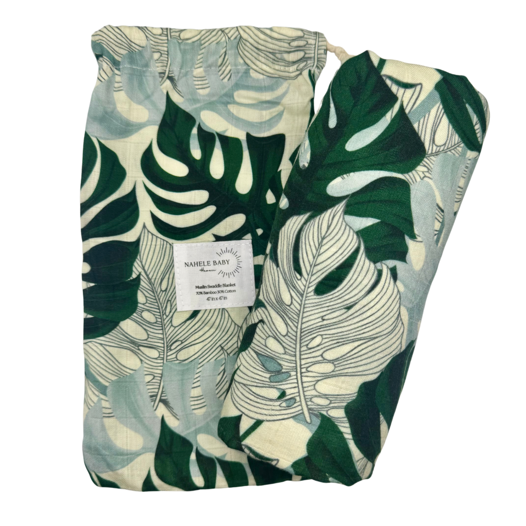 MONSTERA FOREST | BAMBOO MUSLIN BLANKET