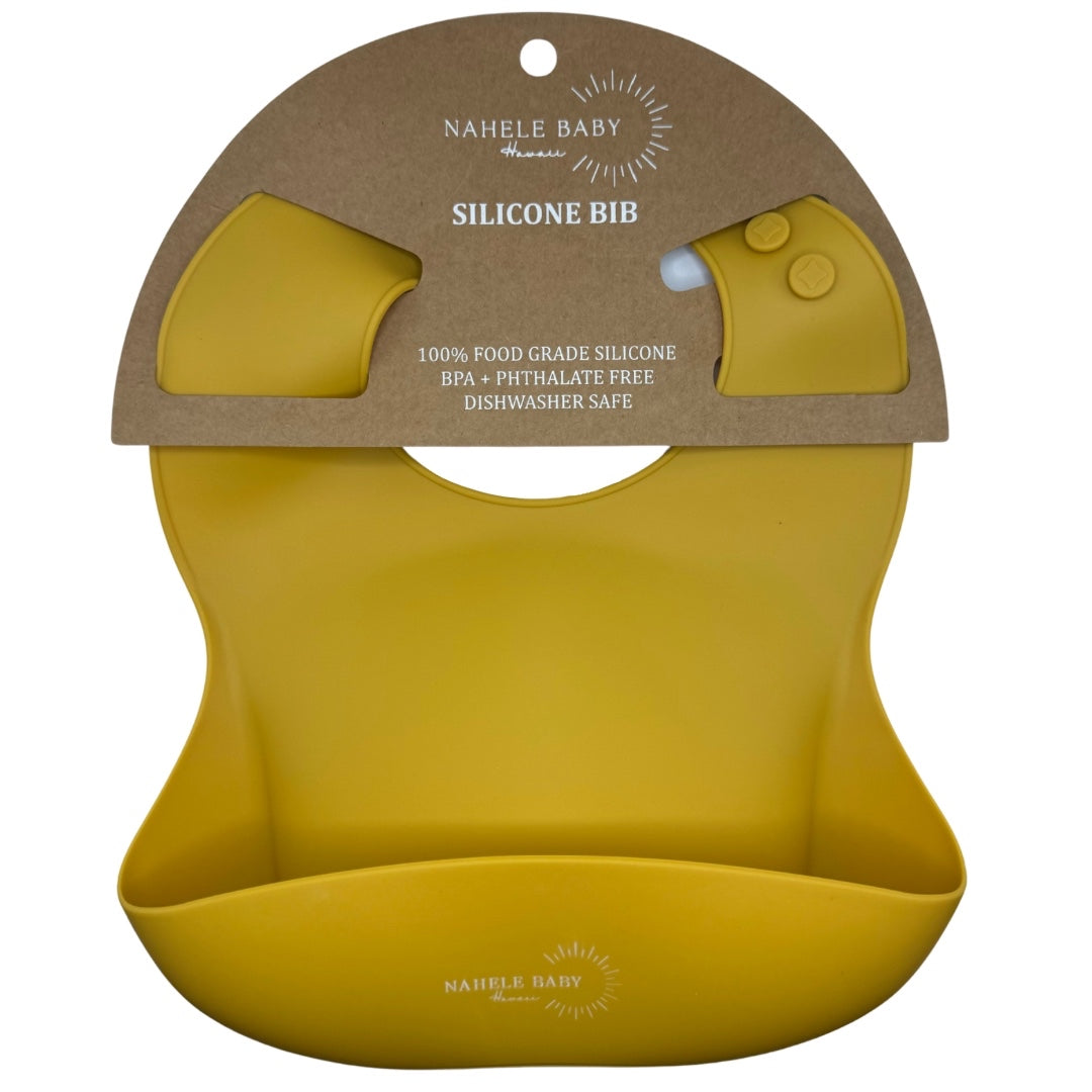 BIB & SNACK CUP SET, MUSTARD