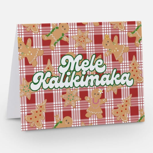 ALOHA GINGERBREAD PALAKA, MELE KALIKIMAKA CARDS (PACK OF 10)