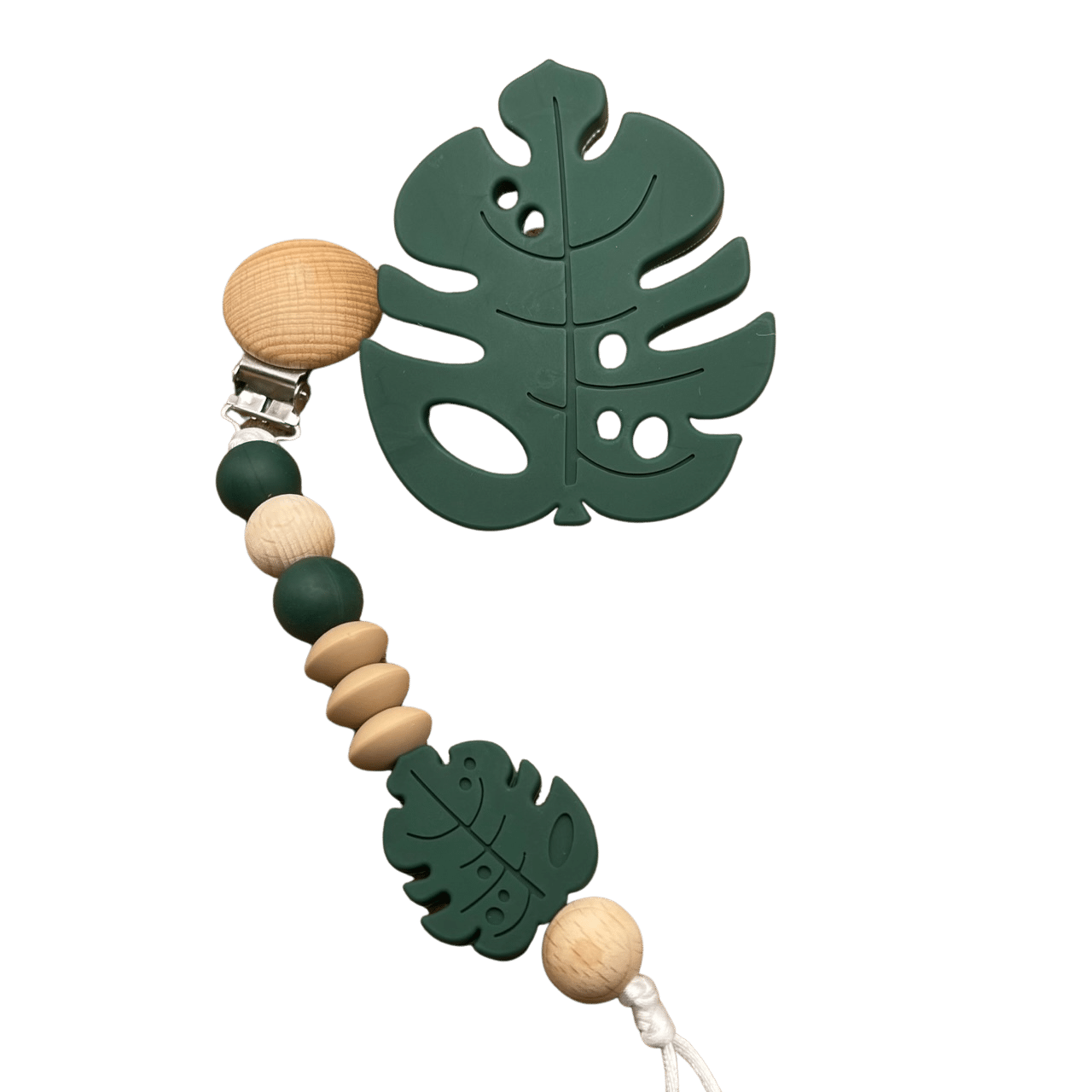 MONSTERA TEETHER & PACIFIER CLIP