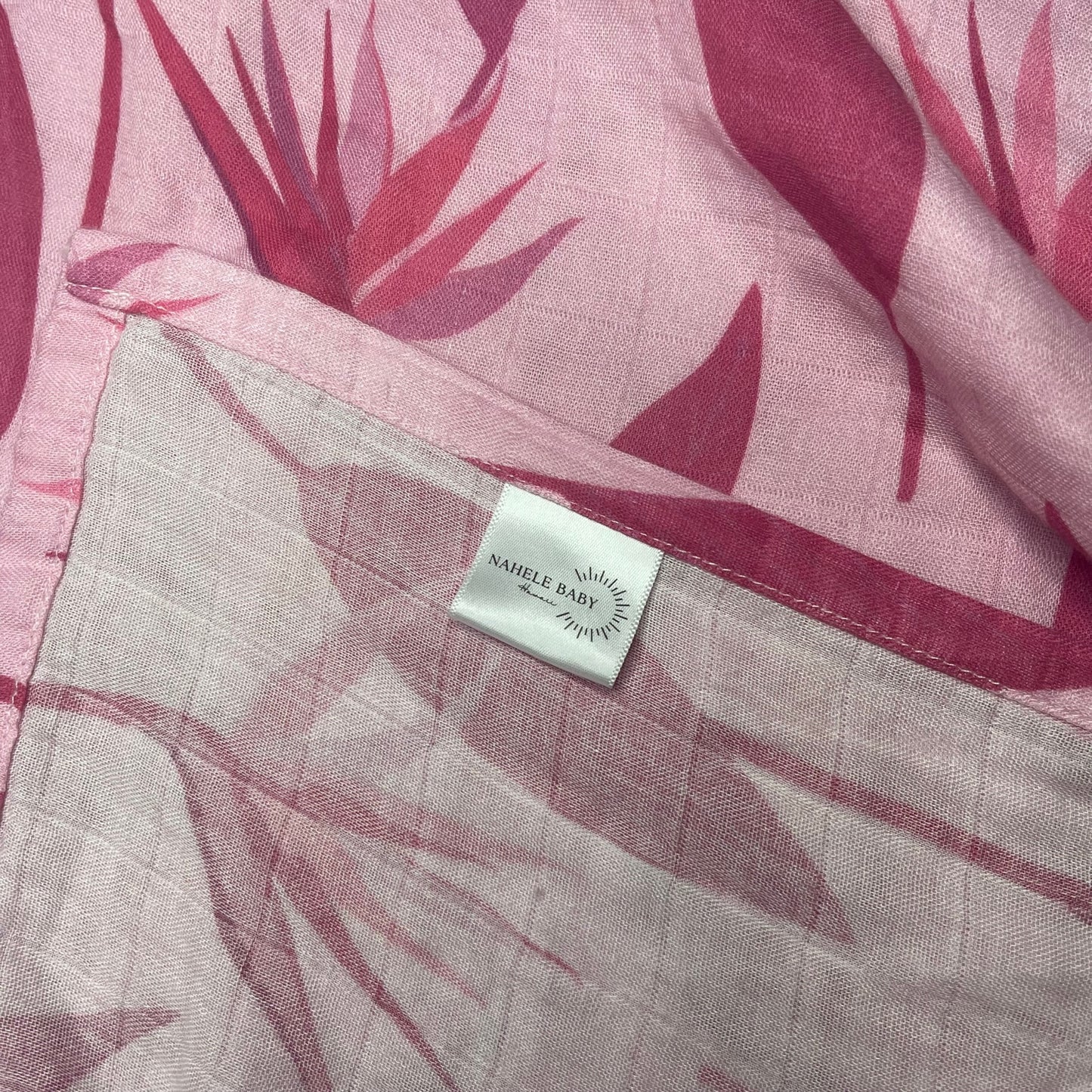 BIRD OF PARADISE, PINK | BAMBOO MUSLIN BLANKET